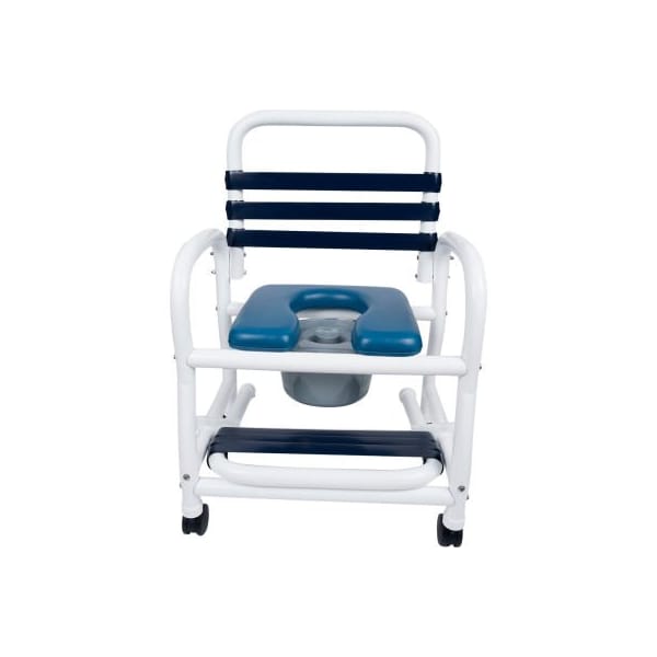 Mor-Medical International Mor Medical International Deluxe Shower Commode Chair, Slideout Footrest, 385 lb. Capacity DNE-385-3TWL-SF - main
